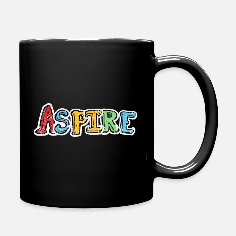 Aspire Colorful Graffiti Lettering - Full Colour Mug - black