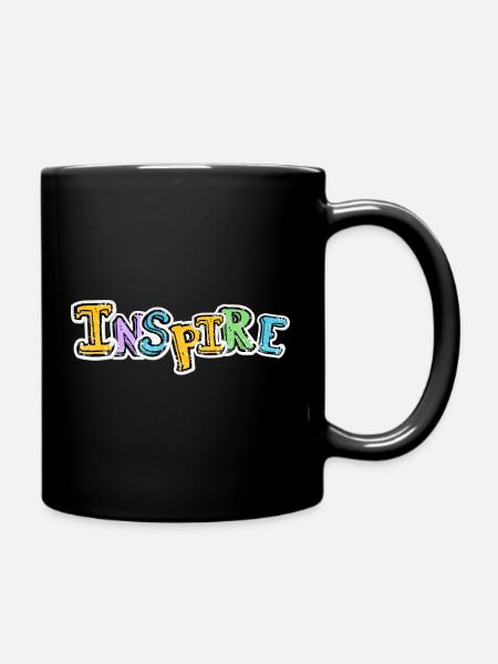 Inspiriertes Graffiti Color Pop - Tasse einfarbig - Schwarz