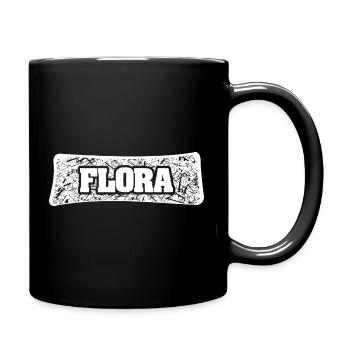 Flora als Name - Tasse einfarbig - Schwarz - Rechts