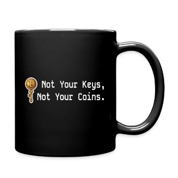 Not Your Keys Not Your Coins Crypto Kryptowährung - Tasse einfarbig - Schwarz - Rechts