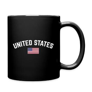 US-amerikanische Flagge - Tasse einfarbig - Schwarz - Rechts