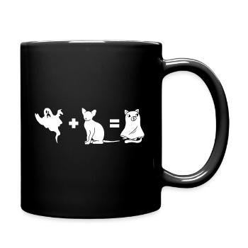 Funny Halloween Dog Ghost Halloween Dog - Full Colour Mug - black - Right