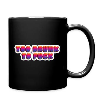 Punkrock-Zitat: Zu betrunken, um zu - Tasse einfarbig - Schwarz - Rechts