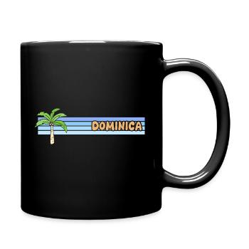 Dominica als Sonne - Tasse einfarbig - Schwarz - Rechts