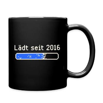 Lädt seit 2016 Pixelbar - Tasse einfarbig - Schwarz - Rechts