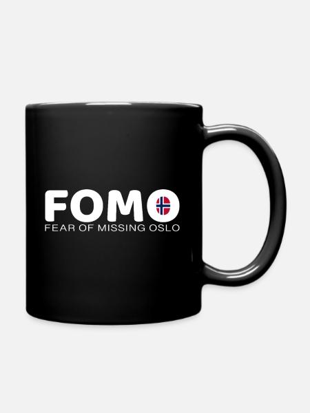 FOMO Oslo - Tasse einfarbig - Schwarz