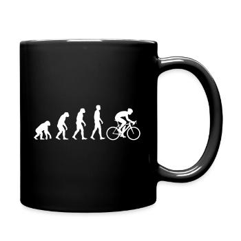 Evolution Vélo – Radfahrerhumor und Leidenschaft fürs Radfahren - Tasse einfarbig - Schwarz - Rechts