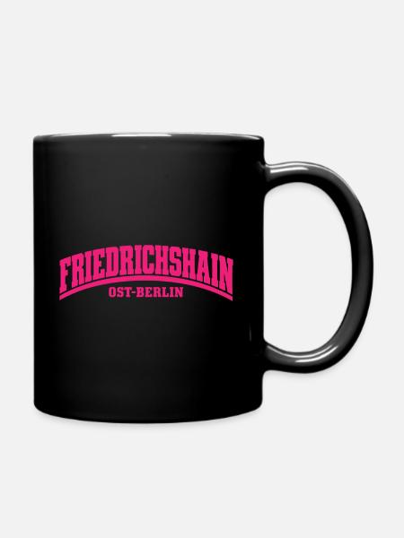 Friedrichshain - Ost-Berlin - Bezirk - Deutschland - Tasse einfarbig - Schwarz