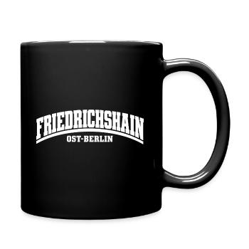 Friedrichshain - Ost-Berlin - Bezirk - Deutschland - Tasse einfarbig - Schwarz - Rechts