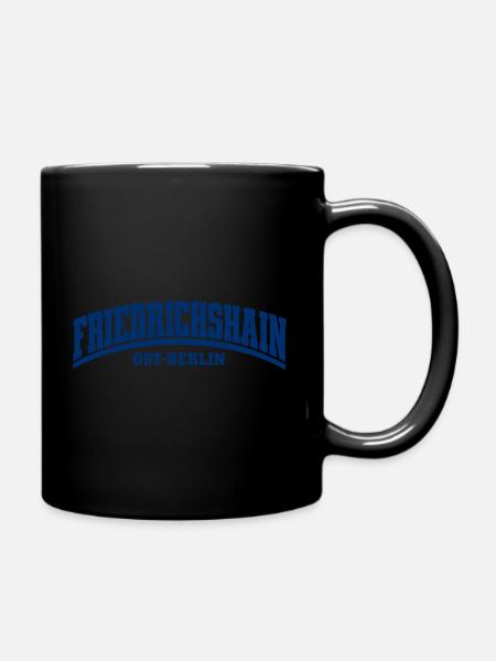 Friedrichshain - Ost-Berlin - Bezirk - Deutschland - Tasse einfarbig - Schwarz