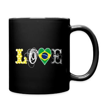 Amour Brésil Blanc - Mug uni - noir - Droite