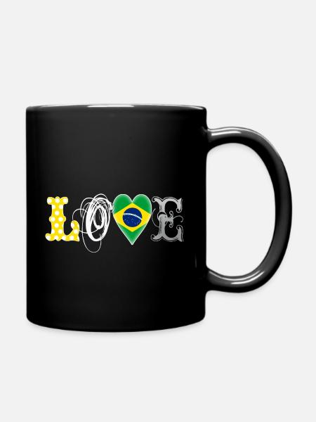 Love Brazil White - Tasse einfarbig - Schwarz