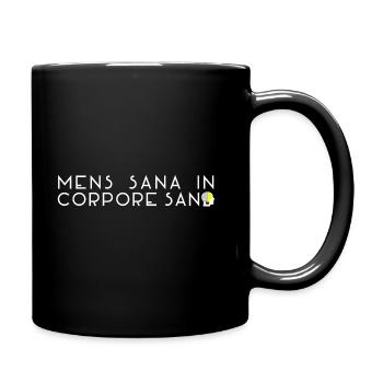 mens sana in corpore sano latin - Full Colour Mug - black - Right