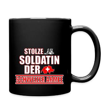 proud soldier swiss army military gift - Full Colour Mug - black - Right