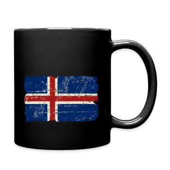 Iceland Vintage Flag - Mug uni - noir - Droite