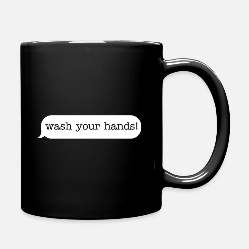lavez-vous les mains message - Mug uni - noir