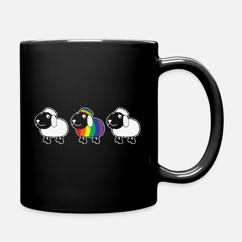 Regenbogen be different Regenbogenfahne schwul - Tasse einfarbig - Schwarz
