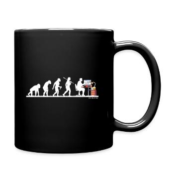 Evolution Nerd Geek Hacker Coder Programmeur - Mug uni - noir - Droite