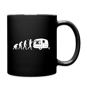 Camper Wohnwagen Camping Campingplatz Evolution - Tasse einfarbig - Schwarz - Rechts
