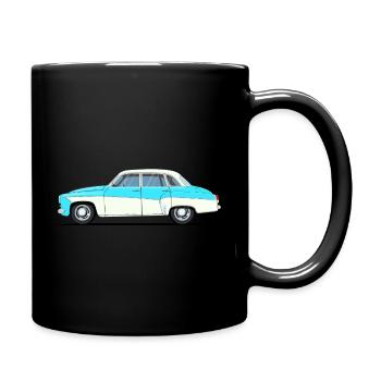Voiture Oldtimer Wartburg 311 - Mug uni - noir - Droite