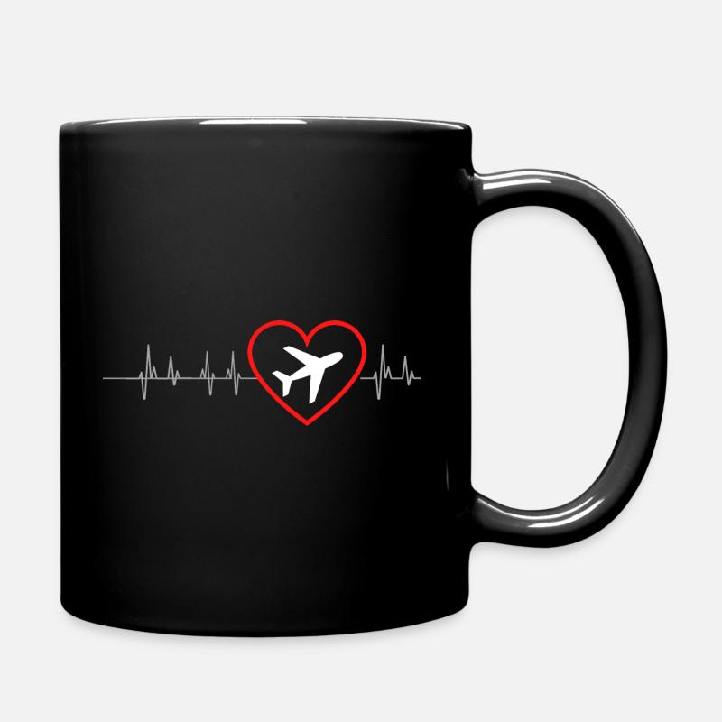 Avion plane avion fréquence - Mug uni - noir