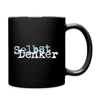 Selbst Denker 2c Farbwechsel möglich - Tasse einfarbig - Schwarz - Rechts