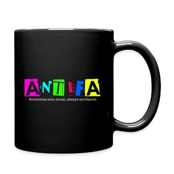 Antifa - Sometimes anti-social, always antifascist - Mug uni - noir - Droite