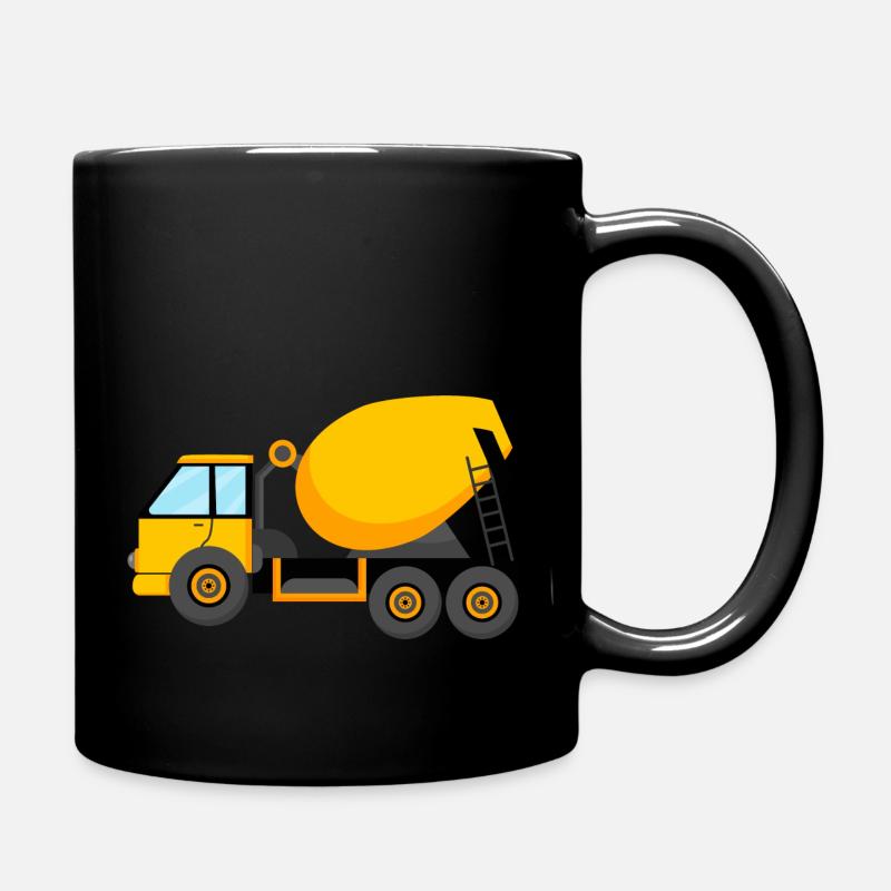 Betonmischer - Tasse einfarbig - Schwarz