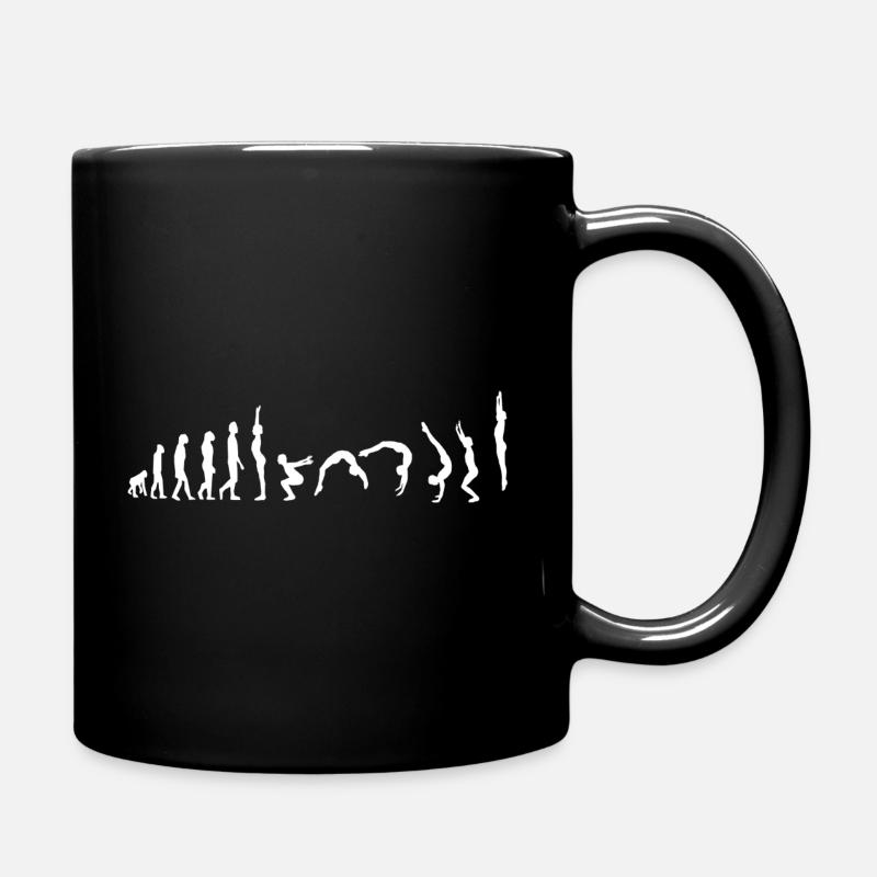 Gymnastics Evolution Turnen Turnerin Turner Flick - Tasse einfarbig - Schwarz