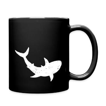 Hai-Liebhaber, Hai Shirt, Hai, Haifisch, Hai-Gif - Tasse einfarbig - Schwarz - Rechts
