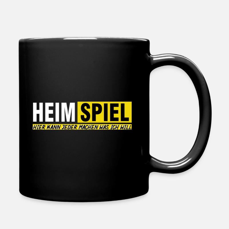Heimspiel schwarz gelb - Tasse einfarbig - Schwarz