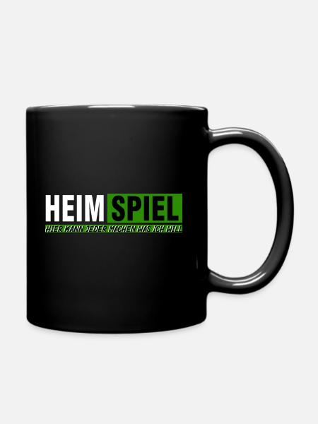Heimspiel grün weiß - Tasse einfarbig - Schwarz