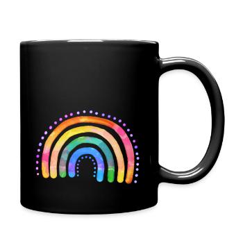 Arc-en-ciel d’aquarelle - Mug uni - noir - Droite