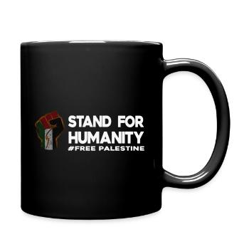 Freedom Fist Free Palestine - Tasse einfarbig - Schwarz - Rechts