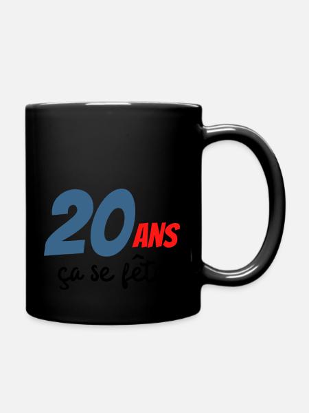 20ans ça se fête anniversaire - Mug uni - noir