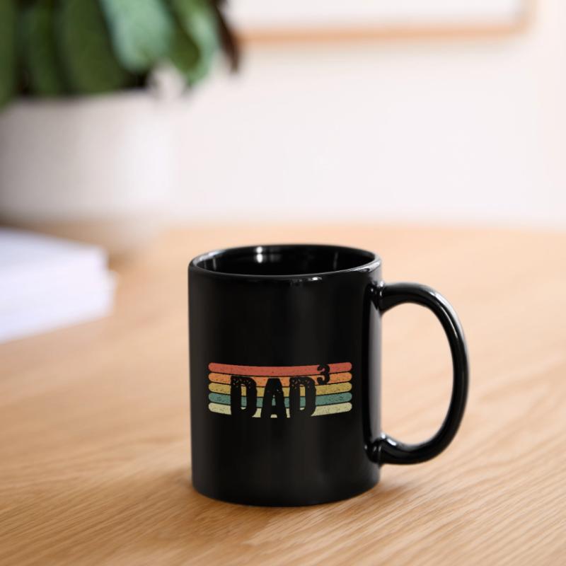 Vater von 3 Kindern oder Dad Cubed Tasse einfarbig
