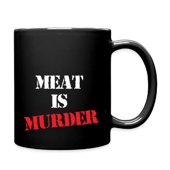 Meat is murder - Full Colour Mug - black - Right
