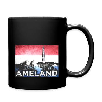 Leucht Turm Ameland - Tasse einfarbig - Schwarz - Rechts