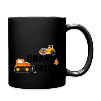 grand frère big brother construction site excavator - Full Colour Mug - black - Right