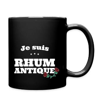 Humour Rhum Antique - Alcool et jeu de mot - Mug uni - noir - Droite