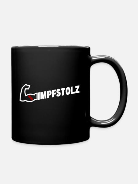 Impfstolz - Tasse einfarbig - Schwarz