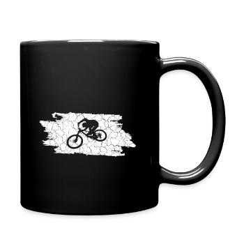 Biken Vintage MTB Downhill - Tasse einfarbig - Schwarz - Rechts