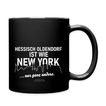 Hessisch Oldendorf - Tasse einfarbig - Schwarz - Rechts