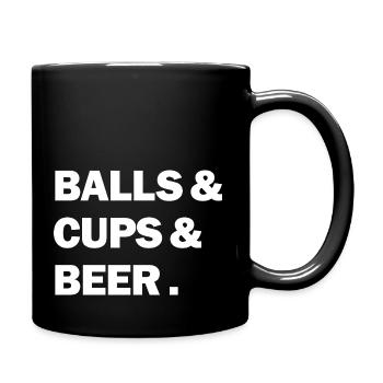 Balls and Mugs and Beer Beer Pong Beer Pong - Full Colour Mug - black - Right