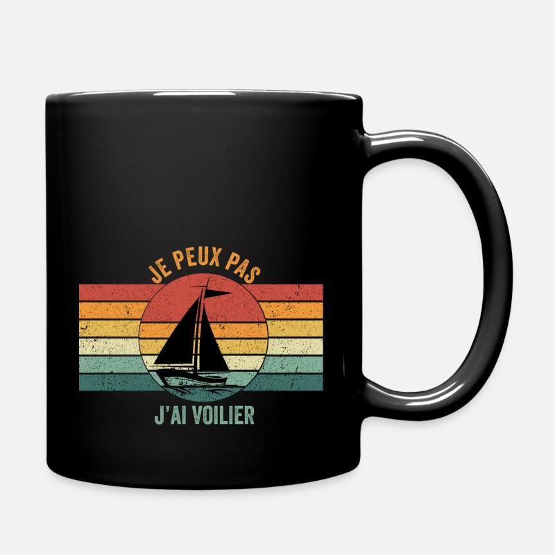 Je peux pas j'ai Voilier - Mug uni - noir