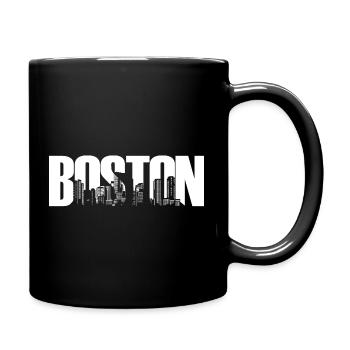 BOSTON USA Massachusetts Skyline - Full Colour Mug - black - Right