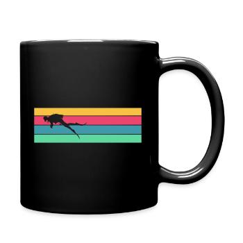 Diver Retro Vintage Gift - Full Colour Mug - black - Right