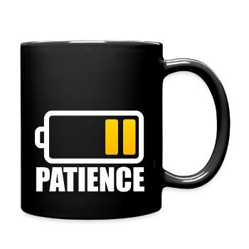 Patience humour homme et femme - Mug uni - noir - Droite