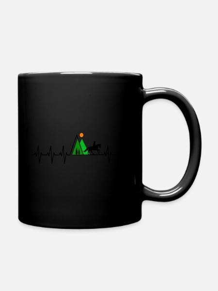 Équitation Heartbeat Horse Rider Nature - Mug uni - noir