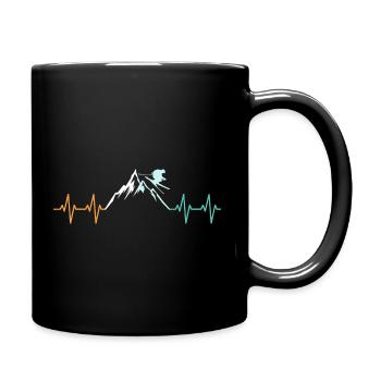Ski Montagne Heartbeat Montagne - Mug uni - noir - Droite